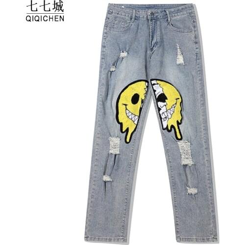 Рваные джинсы для мужчин Qiqichen China At AliExpress