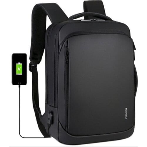 New Brand Enlarge Backpack USB External Charge 15.6 Inch Laptop Backpack Shoulders Anti-theft Waterproof Travel Backpack Male