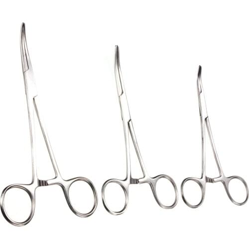 12.5 / 14 / 16cm self-locking stainless steel curved pliers, scissors pliers, hemostatic locking pliers care