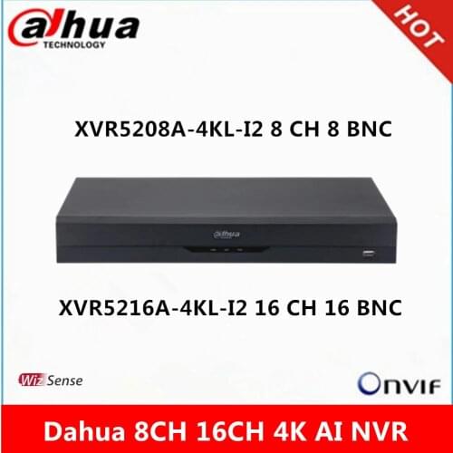 Dahua XVR5208A-4KL-I2 8CH & XVR5216A-4KL-I2 16CH Penta-brid 4K 1U WizSense Digital Video Recorder Max support 8MP HDCVI Camera