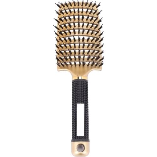 Boar Bristle Hair Brush-Curved And Vented Detangling Hair Brush For Women Long,Thick,Thin Curly Hair Vent Brush Gift Kit