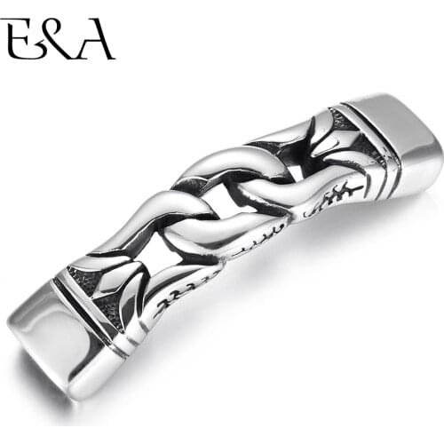 Stainless Steel Connectors Extended Curved Connect 11*5mm Flat Leather for DIY Bracelet Findings Jewelry Making Parts Supplies