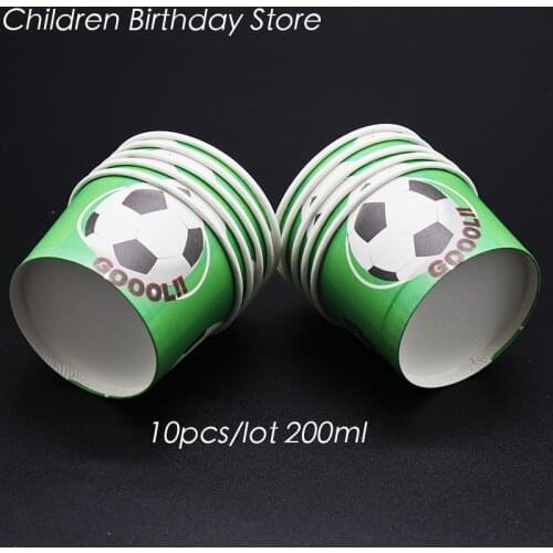 10pcs/lot Football theme disposable cups ice cream cups Football birthday party decorations Football cake cups