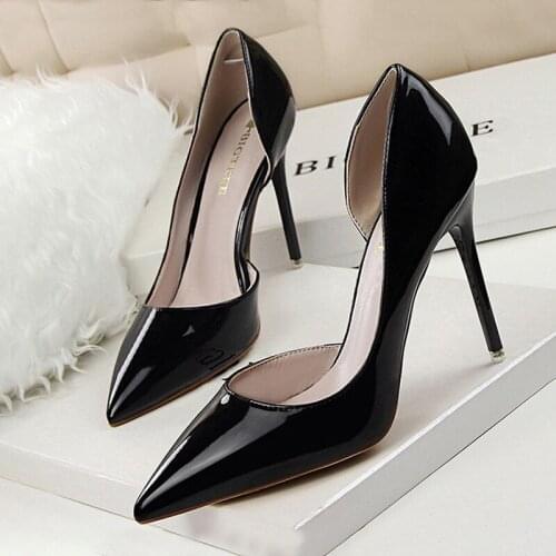 Shoes Patent Leather Heels 2020 Fashion Woman Pumps Stiletto Women Shoes Sexy Party Shoes Women High Heels 12 Colour