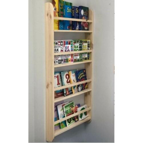 Educational Bookcase Wood Wall Mounted 4 Shelves, Adult-Child Magazine book shelf, Cabinet, top quality and Cheap Bookcase, Rack