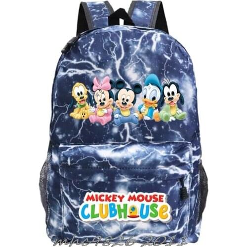Disney Large Capacity Mickey Mouse Backpack Boys Girls Bookbag Children Minnie School Backpack Knapsack Teenager Sport Rucksacks