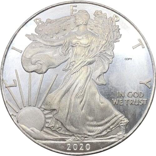 United States 1 Dollar American Silver Eagle Bullion Coin 2020 Plated Silver Commemorative Coin Copy coin