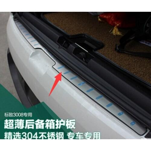 Rear Bumper protector trunk bumper trim cover protector for Peugeot 3008 2012--2019