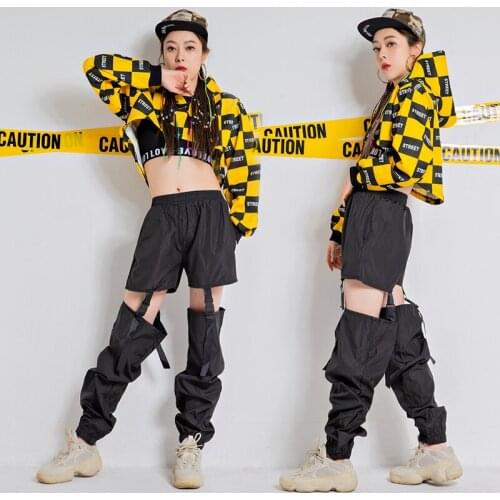 Women Jazz Dance Costume DS Performance Wear Hoodie Tops Hiphop Pants Modern Dance Clothes Nightclub DJ Stage Costumes DN6917