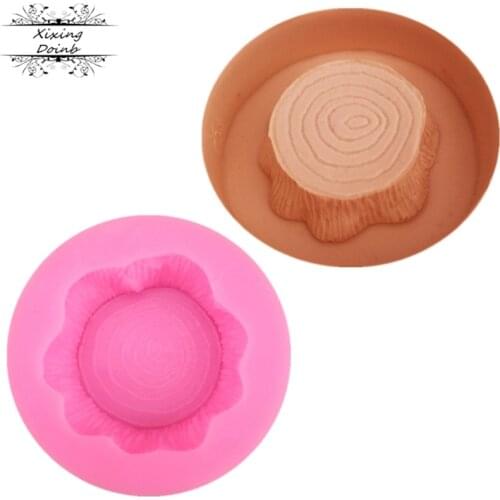 1Pcs DIY stump shape silicone mold cake chocolate mold cake decoration tool fudge cake mold