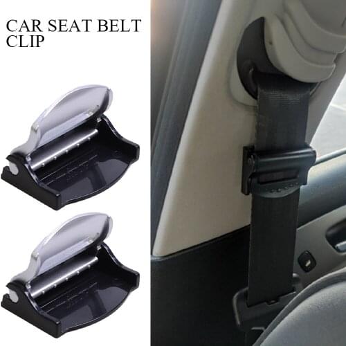 2pcs Universal Car Seat Belts Clips Safety Adjustable Auto Stopper Buckle Plastic Clip 4 Colors Interior Accessories Car-styling