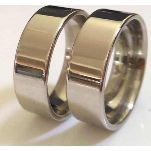 50pcs COMFORT-FIT Classic Simple Band Rings SILVER 8MM Wedding Stainless Steel Rings for Men and Women Inside Comfortable Rings