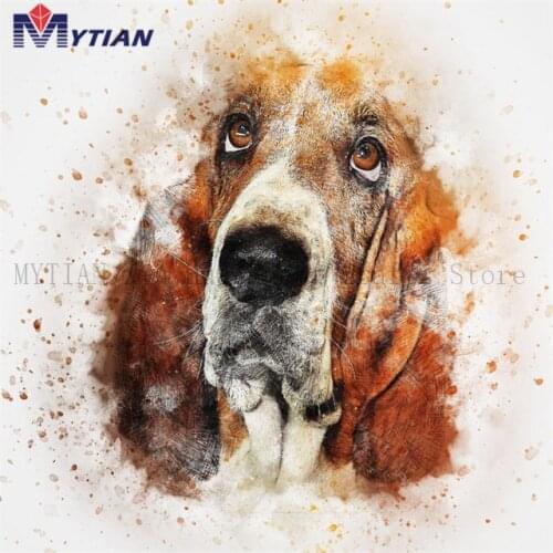 Full Drill Square Round DIY 5D Diamond Mosaic Rhinestones Embroidery Basset Dog Diamond Painting Cloth Pictures Home Decoration