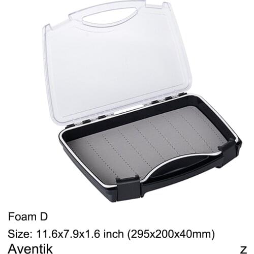 Aventik Plastic Waterproof Fly Fishing ABS Clear Slit Foam fly Fishing Box 11.6 X 7.9 X 1.6 inch Big Flies Box L