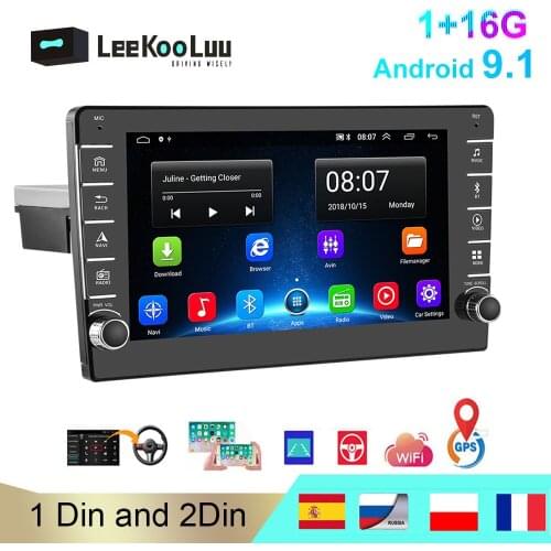 LeeKooLuu Android 9.1 Car Radio 2 Din Multimedia Player GPS Navigation Bluetooth Wifi for Volkswagen Nissan Hyundai Kia Toyota