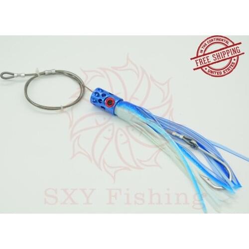 FREE SHIPPING SXY fishing D50LS blue Metal Head Lure Metal Trolling Lure octopus lure Ship bait Deep sea fishing lure Big Sport
