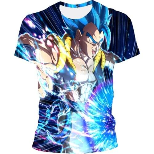 Parent-child 3d printing T-shirt animation summer new short-sleeved hip-hop street Harajuku top casual skateboard clothing