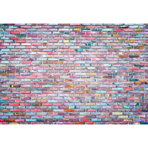 Colorful brick wall artistic photo backgrounds vinyl fotografia kids photography backdrops for photographer studio props G-423