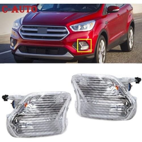 Left / Right Car Front Fog Lights Turn Signal Lamp Replacement For Ford Escape Kuga 2017 2018 2019 Car Light Assembly With Bulb