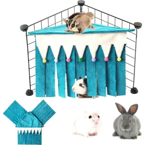 Small Pet Curtain Tassel Corner Flannelette Forest Hideout For Guinea Pigs Ferrets Hedgehogs Dwarf Rabbits Small Pets Sleeping H