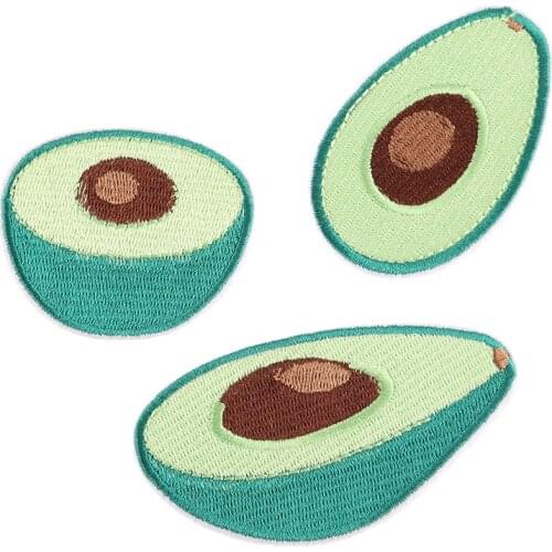 Cartoon Fruit Food Embroidery Avocado Patches Clothing Shoes and Hats Accessories Earrings Accessories Embroidery Cloth Stickers