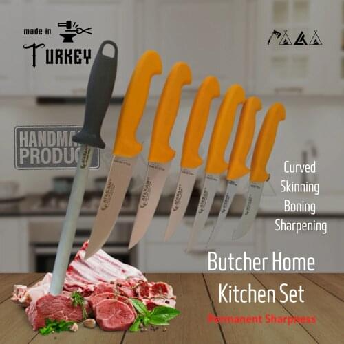 ATASAN Gold Series Butcher Home Kitchen Knives Set 3 Handmade High Quality Professional Stainless Steel Chef Knives Turkish 2021