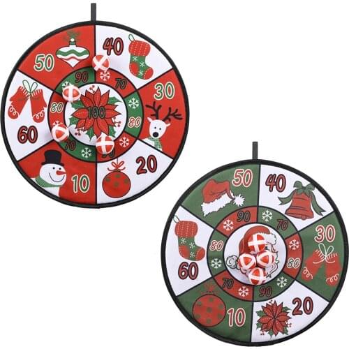 New Family Christmas Decorative Toy Ball Dart Plate ChildrenS Holiday Gifts Christmas With 4pcs Ball Darts Party Accessories