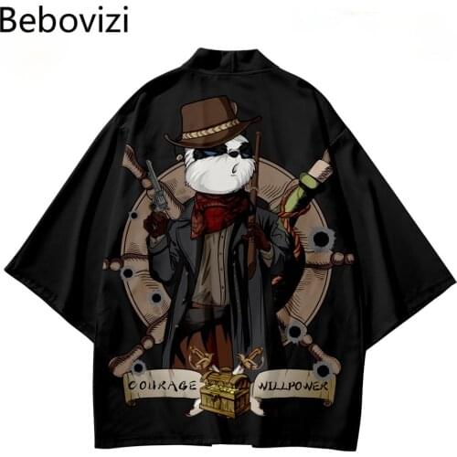 Anime Panda Beach Kimono Plus Size 5XL 6XL Japanese Streetwear Men Women Cosplay Cardigan Haori Yukata Tops Robe Loose Clothes