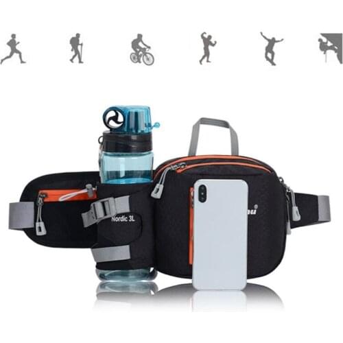 Running Belt Jogging Cycling Waist Bum Pack Phone Pouch Sports Bag with Water Bottle Holder Organizer LX9F