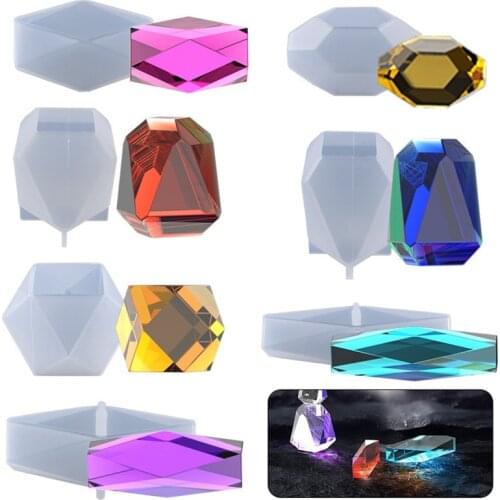 1PC 3D Geometry Candle Silicone Mold DIY Multi-diamond Building Block Toy Jewelry Making Tools DIY Handmade Craft Supplies