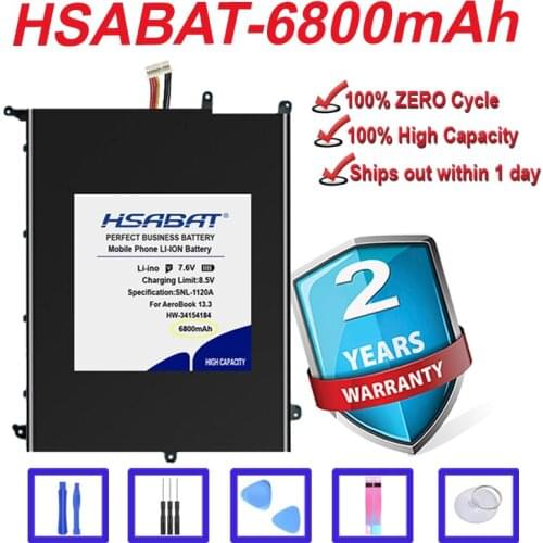 Top Brand 100% New 6800mAh Laptop Battery for Chuwi Aerobook 13.3 G139 CWI547 CWI510 HW-34154184 34154184P 7 Lines in stock