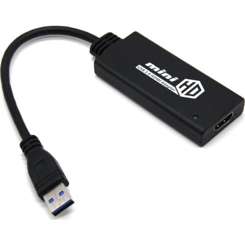 USB 3.0 To HDMI-compatible Audio Video Adapter Converter Cable 1080P 60HZ HD High Speed 5 Gbps For Windows 7/8/10 PC