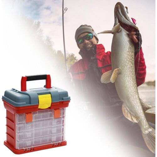Fishing Tackle Box Tool Box Large Capacity 4-Layer Space-saving Sturdy Multi-use Detachable Tackle Box for Fishing Tackle