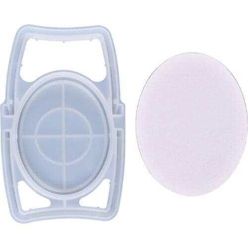 13MC Oval Makeup Mirror Epoxy Resin Mold Desktop Vanity Mirror Silicone Mould DIY Crafts Home Decorations Ornaments Tools