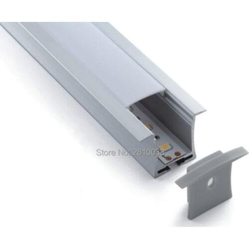 100 X 2M Sets/Lot Recessed led light aluminum profile and T-shape aluminium led channel housing for ceiling wall lights