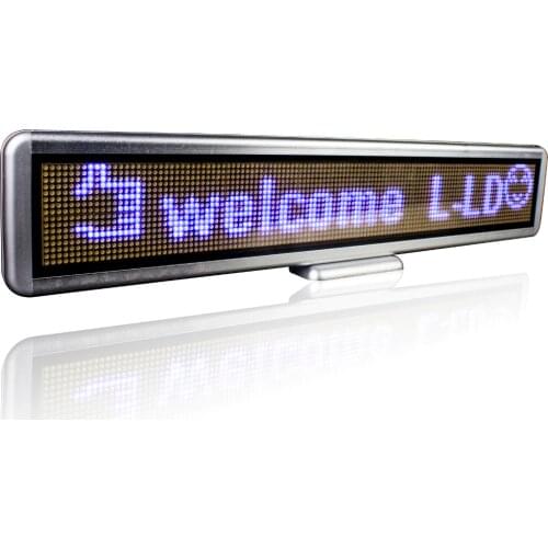 22 x4inch led display Portable Rechargeable Blue Usb Programmable Moving Message Led Business Sign Board for Advertising Events