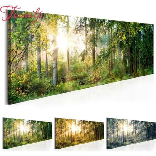 TOUOILP 3d diy full square&round Abstract sunset 5d forest diamond painting cross stitch diamond embroidery mosaic needlework