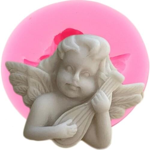 Angel Baby Silicone Mold Sugarcraft Fondant Cake Decorating Tools Cupcake Topper Molds Polymer Clay Candy Chocolate Making Mould