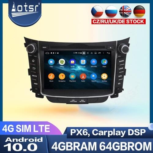 Car Radio Audio DVD Player For Hyundai I30 Elantra GT 2012-2016 Android Multimedia Player 4G LTE PX6 GPS Navigation Head Unit 2K