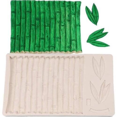Bamboo Silicone Fondant Mold Cake Decoration Baking Mold Chocolate Candy Craft Tools Pastry Tool Fondant Gumpaste Mold