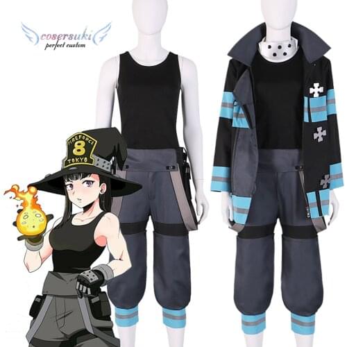 Fire Force Enen No Shouboutai /Enn Enn no Shouboutai Maki Ose Cosplay Carnaval Costume Halloween Christmas Costume