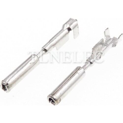 50pcs 0.8mm Terminal Pins Round Automotive Electrical Crimp Splice Wire Terminal For Auto Electronic Cables Connect DJ224-0.8A