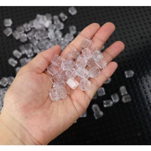 500pcs/lot MOC Castle Building Blocks Transparent Clear Bricks 1x1 DIY Assemble Kids Toys Bricks 3005 Construction Parts