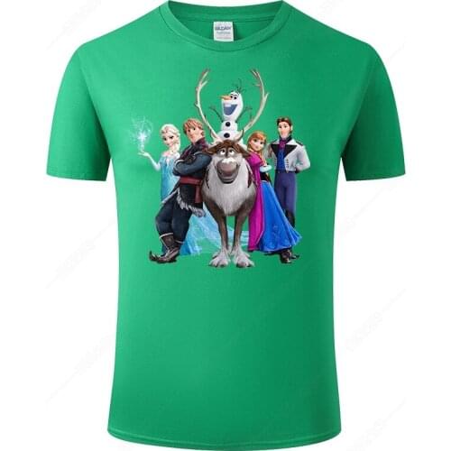 Cool Anime Frozen T Shirt Men Women Fashion Funny Cartoon Cotton Short Sleeve T-shirt Summer Casual Top Tee Male J20