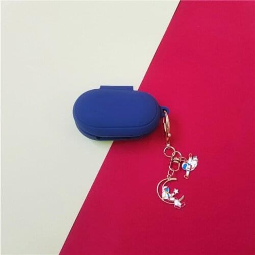 Cute Spaceman Silicone Case for Samsung Galaxy buds plus Accessories Case Protective Cover Bag Box Earphone Case Key ring