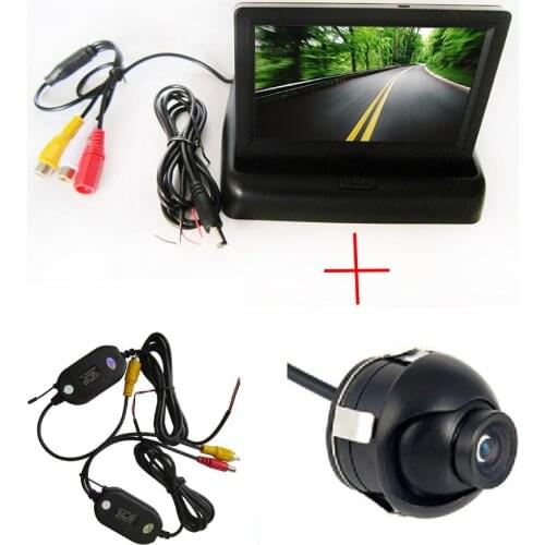 Mini Car Parking Camera Car 360 Degree Rear View Camera Wireless SONY 4.3" TFT LCD Color Monitor 360 degree Universal All Fit