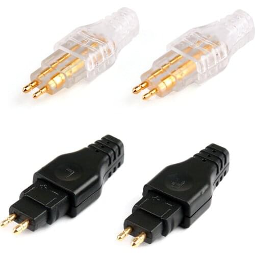 Artudatech Gold Plated Plug Connector For Sennheiser HD650 HD600 HD565 HD580 HD414 Black/Clear Jack Parts