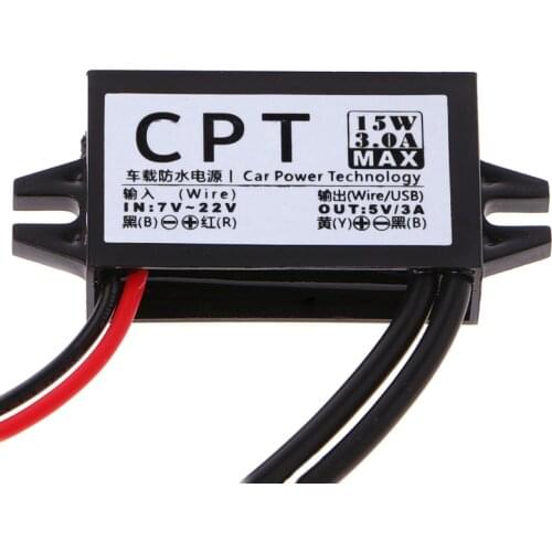 40GF DC Converter 12V To 5V 3A Double 2 USB To Auto Power Regulator Voltage Step Down