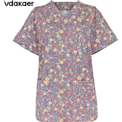 Scrub Uniform Nurse Workwear Scrubs Set Top Nursing Uniforms Women Men V Neck Doctor Working Suits Nursing Clothing