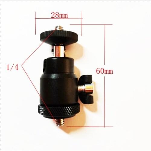 New design 1 / 4 to 1 / 4 1 / 4 double male adjustable bracket with adjusting nut and small pan tilt